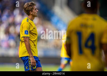 Broendby, Danemark. 13 août 2023. Henrik Heggheim (3) de Broendby IF vu lors du 3F Superliga match entre Broendby IF et Lyngby BK au Broendby Stadion à Broendby. (Crédit photo : Gonzales photo/Alamy Live News Banque D'Images