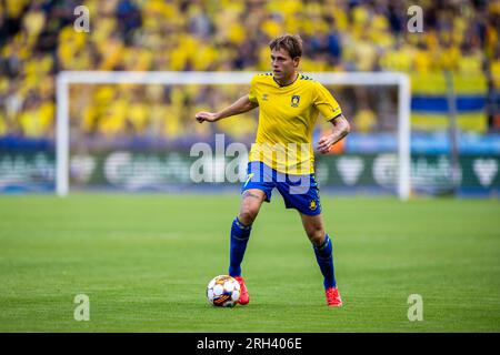 Broendby, Danemark. 13 août 2023. Nicolai Vallys (7) de Broendby IF vu lors du 3F Superliga match entre Broendby IF et Lyngby BK au Broendby Stadion à Broendby. (Crédit photo : Gonzales photo/Alamy Live News Banque D'Images