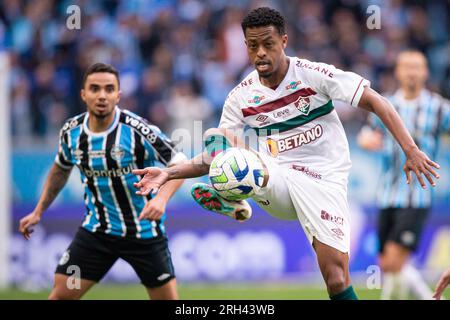 Porto Alegre, Brésil. 13 août 2023. Keno de Fluminense lors du match entre Gremio et Fluminense, pour la série brésilienne A 2023, au stade Arena do Gremio, à Porto Alegre le 13 août. Photo : Richard Ducker/DiaEsportivo/Alamy Live News crédit : DiaEsportivo/Alamy Live News Banque D'Images