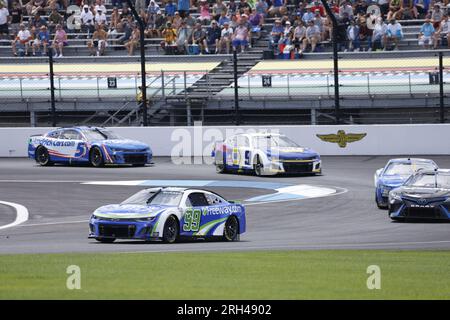 Indianapolis, États-Unis. 13 août 2023. INDIANAPOLIS, INDIANA - 13 AOÛT : Daniel Suarez (#99 Trackhouse Racing Freeway.com Chevrolet) courses lors du Verizon 200 au Brickyard à Indianapolis Motor Speedway le 13 août 2023 à Indianapolis, Indiana. ( Crédit : Jeremy Hogan/Alamy Live News Banque D'Images