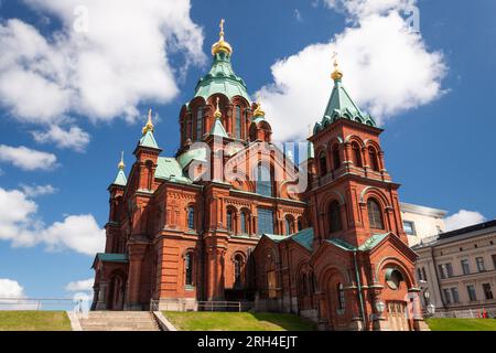 Cathédrale Uspenski, cathédrale orthodoxe russe, à Helsinki Finlande Europe Banque D'Images