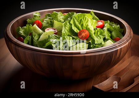 Salade biologique mixte avec pois chiches, incarnant une nourriture naturelle et saine sur une assiette. Banque D'Images