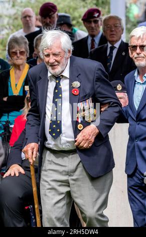 Cérémonie commémorative à ceux qui ont perdu lors de l'opération Jubilé le 18 août 1942. Le contingent le plus important et les plus grandes pertes ont été les forces canadiennes Banque D'Images