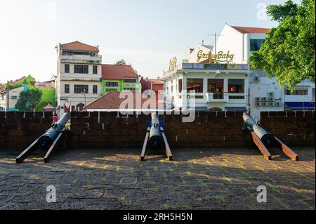 Bastion Middleburg sur la rivière Malacca, Malacca, Malaisie Banque D'Images