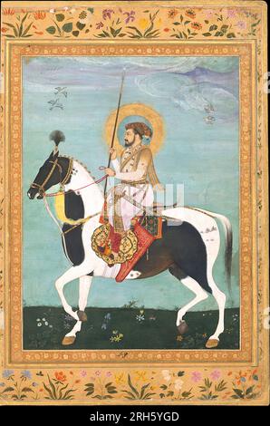 Shah Jahan sur Horseback, Folio from the Shah Jahan Album ca. 1630, Banque D'Images