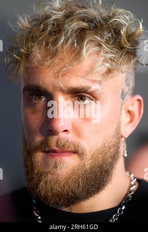 Célébrité YouTuber Jake Paul avant son combat avec Tommy Fury en Arabie Saoudite Banque D'Images