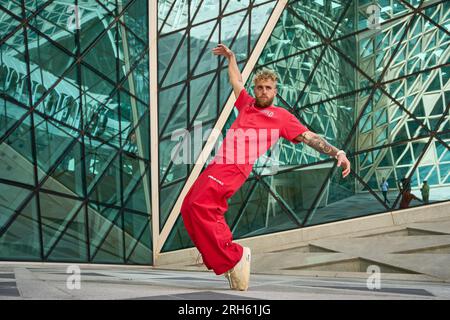 Célébrité YouTuber Jake Paul avant son combat avec Tommy Fury en Arabie Saoudite Banque D'Images