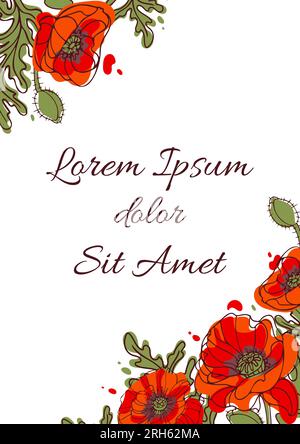 Un ensemble de modèles lumineux élégants pour le mariage. Roses rouges. Pour invitation, rsvp, enregistrer la date, cadres, cartes postales dans le style vintage, éléments de design Illustration de Vecteur