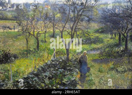 Camille Pissarro (1830-1903) Peintre impressionniste français. Jardin à Val Hermeil, 1880. Galerie nationale, Prague, République tchèque. Banque D'Images