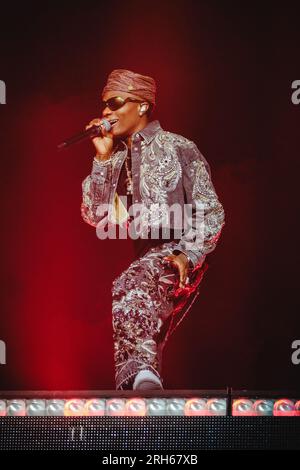 Gothenburg, Suède. 10th, août 2023. Le chanteur et auteur-compositeur nigérian Wizkid donne un concert live lors du festival de musique suédois Way Out West 2023 à Gothenburg. (Crédit photo : Gonzales photo - Tilman Jentzsch). Banque D'Images