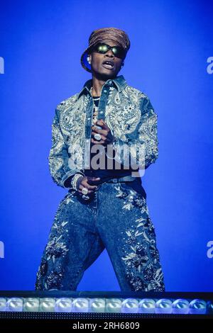 Gothenburg, Suède. 10th, août 2023. Le chanteur et auteur-compositeur nigérian Wizkid donne un concert live lors du festival de musique suédois Way Out West 2023 à Gothenburg. (Crédit photo : Gonzales photo - Tilman Jentzsch). Banque D'Images