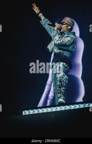 Gothenburg, Suède. 10th, août 2023. Le chanteur et auteur-compositeur nigérian Wizkid donne un concert live lors du festival de musique suédois Way Out West 2023 à Gothenburg. (Crédit photo : Gonzales photo - Tilman Jentzsch). Banque D'Images