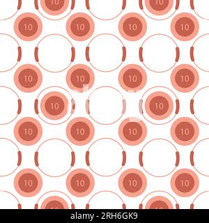 Motif sans couture. Divers équipements sportifs. Appareils de fitness, accessoires de gymnastique. Mode de vie sain. Fond transparent vectoriel dessiné à la main Illustration de Vecteur