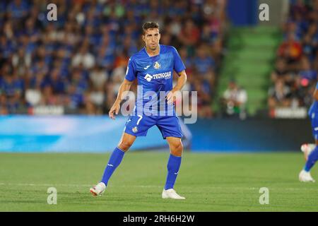 Getafe, Espagne. 13 août 2023. Jaime Mata (Getafe) football/football : Espagnol 'LaLiga EA Sportss' Match entre Getafe CF 0-0 FC Barcelone au Colisée Alfonso Perez à Getafe, Espagne . Crédit : Mutsu Kawamori/AFLO/Alamy Live News Banque D'Images