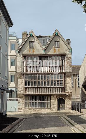 Illustration photo, Merchants House sur la Barbican historique de Plymouth. Considéré comme l'un des plus grands et des meilleurs exemples survivants d'un 16e o tardif Banque D'Images