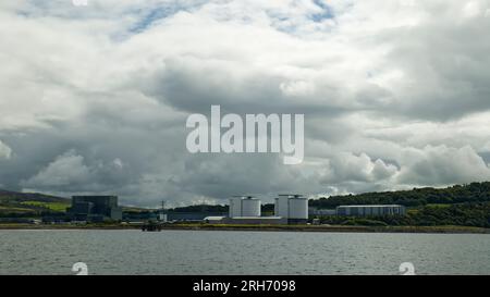 Hunterston A et B ont fermé des centrales nucléaires près de Largs sur la côte de Clyde, North Ayrshire, Écosse, Royaume-Uni Banque D'Images