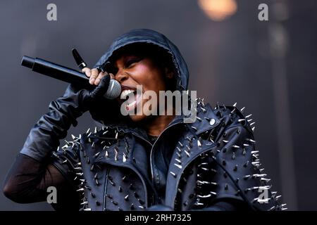 Milan, Italie. 02 juillet 2023. MILAN, ITALIE - JUILLET 2 : Skin of Skunk Anansie joue aux I-Days 2023 Ippodromo Snai la Maura Milan le 2 juillet 2023 à Milan, en Italie. (Photo de Roberto Finizio/NurPhoto) crédit : NurPhoto SRL/Alamy Live News Banque D'Images