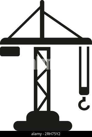 Icône de grue de construction Illustration de Vecteur