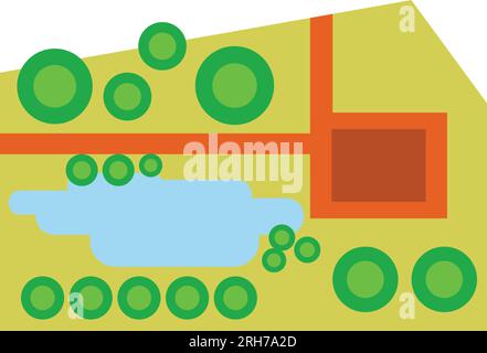 Icône de vecteur de plan de jardin Illustration de Vecteur