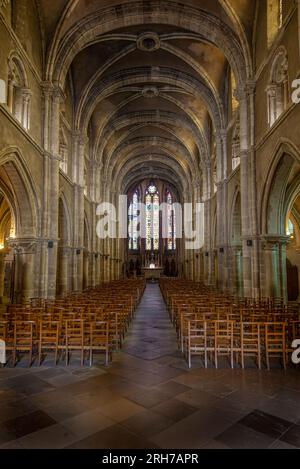 Belle vieille basilique nommée 'Basilica-Saint Maurice' dans la ville française d'Epinal dans la région des Vosges Banque D'Images