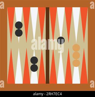 Icône de jeu de Backgammon Illustration de Vecteur