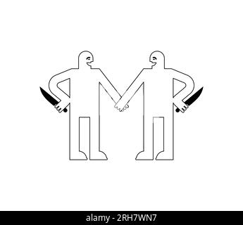 Icône de signe de traître. Symbole de trahison. Le concept de trahison est un couteau dans le dos. Illustration de Vecteur