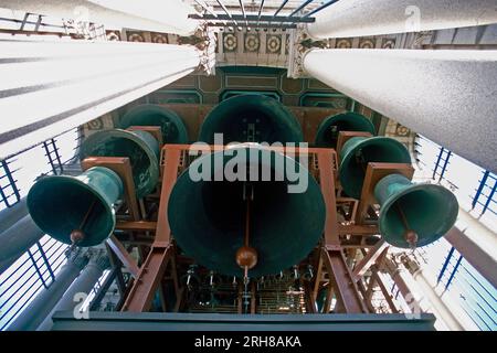 Sather Tower et Carillon, Université de Californie à Berkeley, Berkeley, Californie, États-Unis Banque D'Images