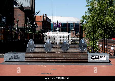 Black Sabbath Bridge, Broad Street, Birmingham, West Midlands, Angleterre, ROYAUME-UNI Banque D'Images