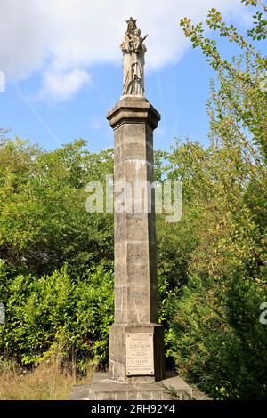 Fin de la Guerre de cent ans et monument Talbot à Castillon-la-bataille. Ce monument commemore la célébrité bataille de Castillon et marque le lieu où A. Banque D'Images