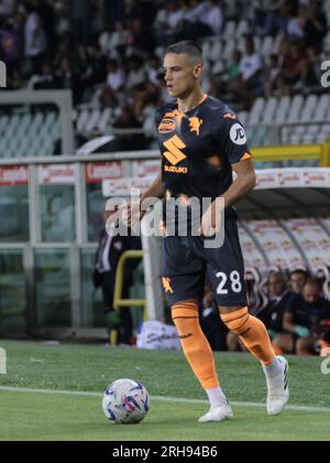 Turin, Italie. 14 août 2023. Samuele Ricci (Torino FC) lors du Torino FC vs Feralpisalo, match de football italien Coppa Italia à Turin, Italie, août 14 2023 crédit : Agence photo indépendante/Alamy Live News Banque D'Images