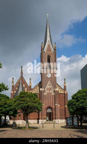 Bottrop, Rhénanie du Nord-Westphalie, Allemagne - Martinskirche, église protestante. Banque D'Images