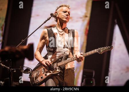 Martin Gore de Depeche mode se produisant en Norvège en août 2023 Banque D'Images