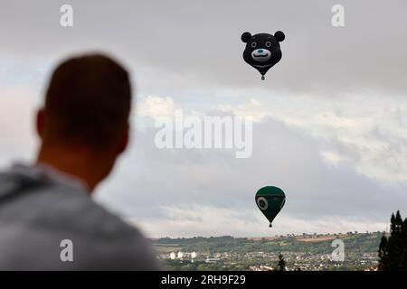 Montgolfière de Taïwan vue pendant le festival. Bristol International Balloon Fiest est la plus grande réunion de montgolfières d'Europe, attirant plus de 100 000 montgolfières du monde entier. Cette année, il y a des ballons de représentants de Taiwan. En plus de regarder des ballons, il y a aussi différentes activités telles que des manèges à grande échelle et des activités de stand. (Photo de Wong Yat HIM / SOPA Images/Sipa USA) Banque D'Images