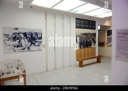 Musée de la Maison des combattants du ghetto dans le kibboutz Lohamei Hagetaot dans la région de Galilée occidentale au nord d'Israël. Banque D'Images