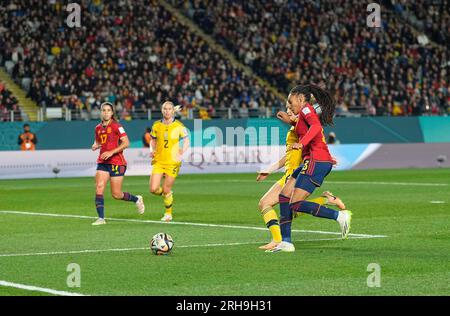 Auckland, Nouvelle-Zélande. 15 août 2023. Août 15 2023 : contrôle la balle pendant un match, à, . Kim Price/CSM crédit : CAL Sport Media/Alamy Live News Banque D'Images