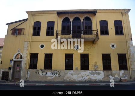 Bâtiments anciens rénovés à Jaffa, Israël. Banque D'Images