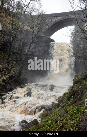 Chute d'eau de la Force Ashgill dans Sprate, près de Garrigill, North Pennines, Cumbria Banque D'Images