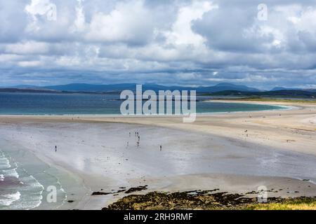 Narin Strand ou plage, près de Portnoo, Ardara, comté de Donegal, Irlande. Une plage drapeau bleu sur la côte Wild Atlantic Way. Banque D'Images