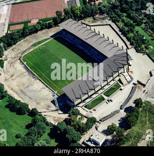 Strasbourg, Stade de la Meinau, Stade Racing Club, vue aérienne de la ville, Alsace, France, Europe, Banque D'Images