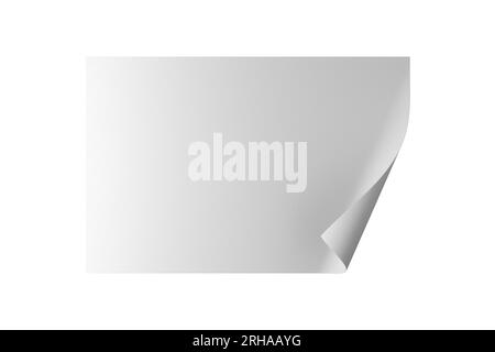 Un morceau de papier blanc avec des bords incurvés Banque D'Images