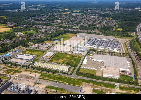 Vue aérienne, SEGRO Logistics Park, centre logistique Geodis, SEGRO et Lekkerland, Waldteich, Holten, Oberhausen, région de la Ruhr, Rhénanie du Nord-Westphalie, GE Banque D'Images