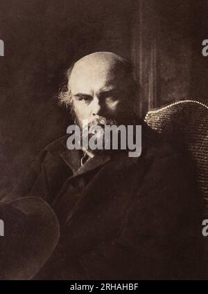 Portrait de Paul Verlaine (1844-1896), poete francais. Banque D'Images