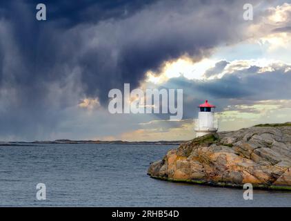 Tempête à Mollosund, Suède Banque D'Images