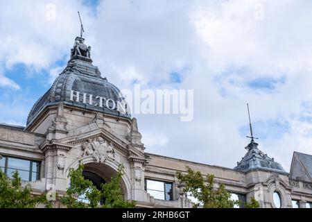 Anvers, Belgique - 9 septembre 2022 : hôtel Hilton sur Groenplaats Banque D'Images