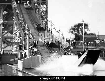 Water chute, Scottish National Exhibition, Édimbourg en 1908 Banque D'Images