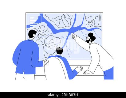 Illustration vectorielle abstraite de concept de télédétection. Illustration de Vecteur