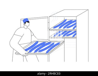 Illustration vectorielle abstraite de concept de déshydrateur de viande. Illustration de Vecteur