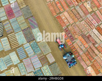 Dosemealti - Antalya - Turquie, 10 août 2023, champs de tapis dans la saison estivale Drone photo Banque D'Images