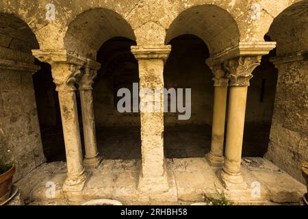 Saint Rémy, Bouches du Rhône, France, 23.06.2018. Cloître du Monastère de San Paul de Mausole à Saint-Rémy de Provence, où Van Gogh passa Banque D'Images