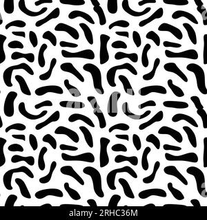 Camouflage noir et blanc conception d'illustration vectorielle de motif sans couture pour l'impression textile de mode et l'arrière-plan d'emballage. Illustration de Vecteur